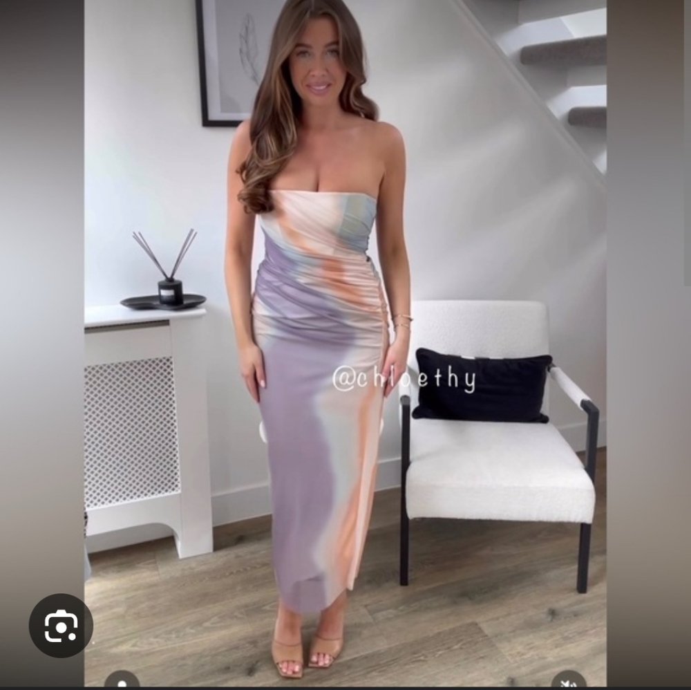 Zara Multicolor Strapless Dress